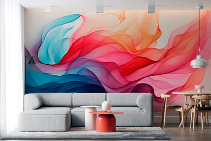 Vibrant Hues Peel-and-Stick Wall Design