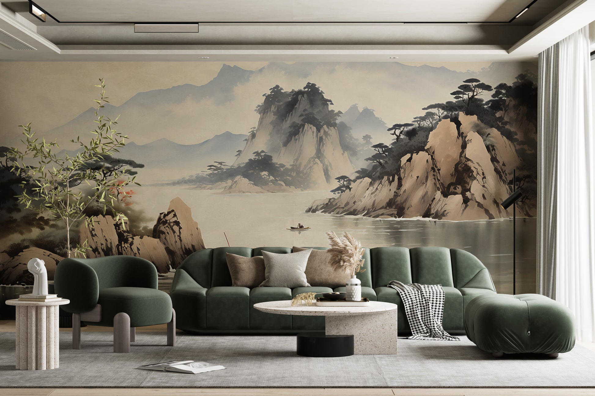 Timeless Chinese Landscape Mural