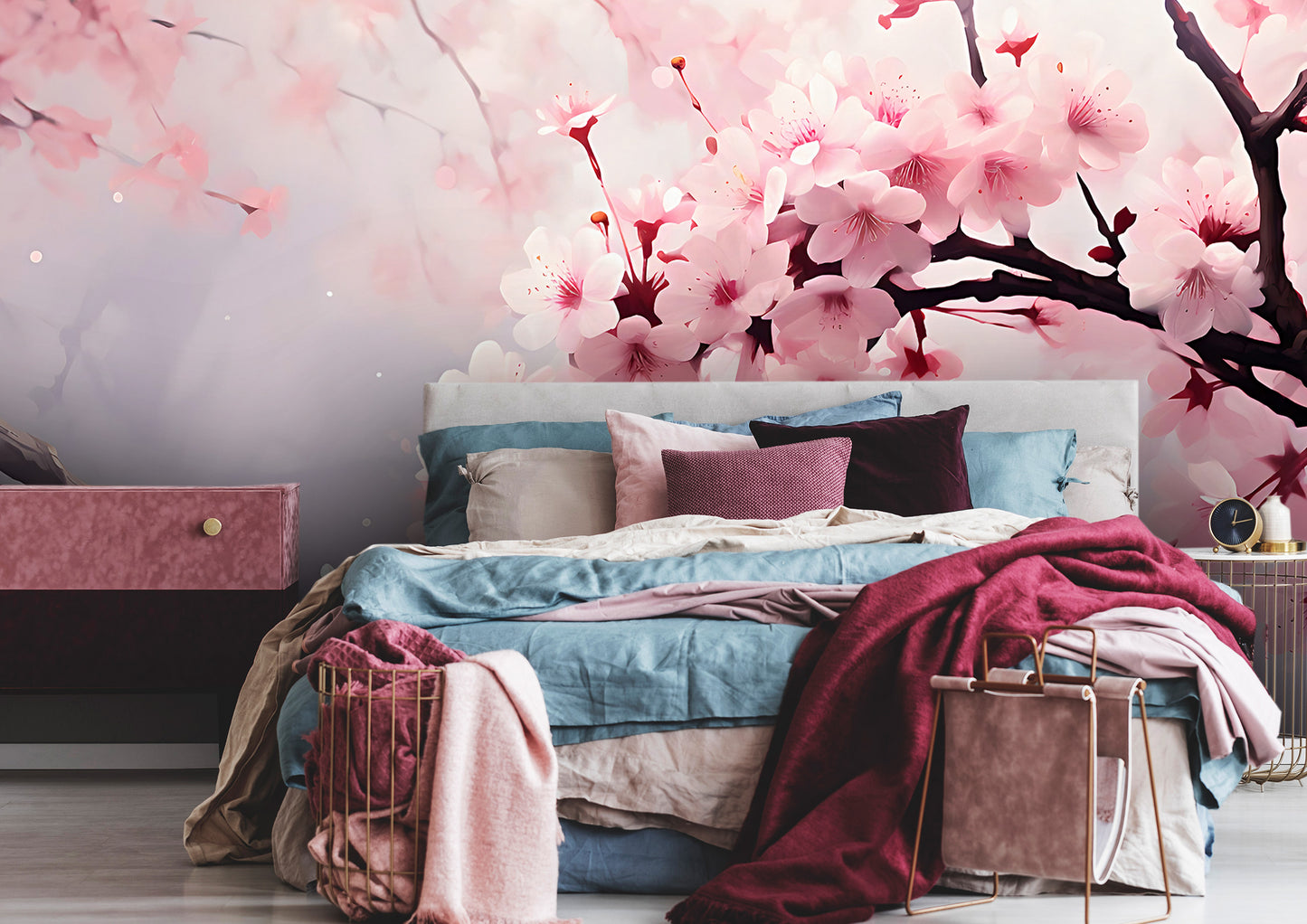 Blooming Sakura Peel and Stick Art