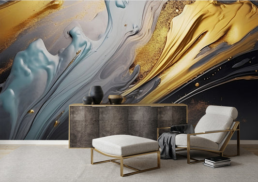 Abstract Peel and Stick Mural Wallpaper for Contemporary Wall Decor