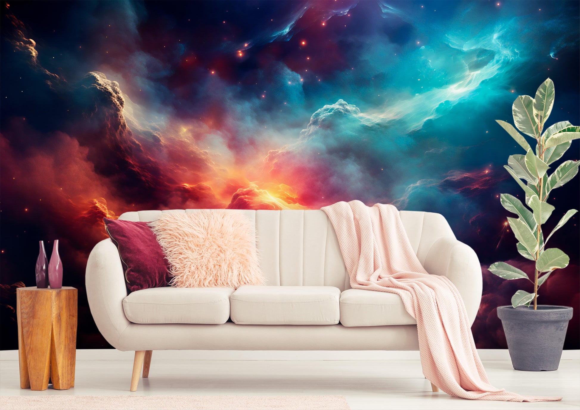 Astronomy Inspired Wall Decor with Deep Space Wall