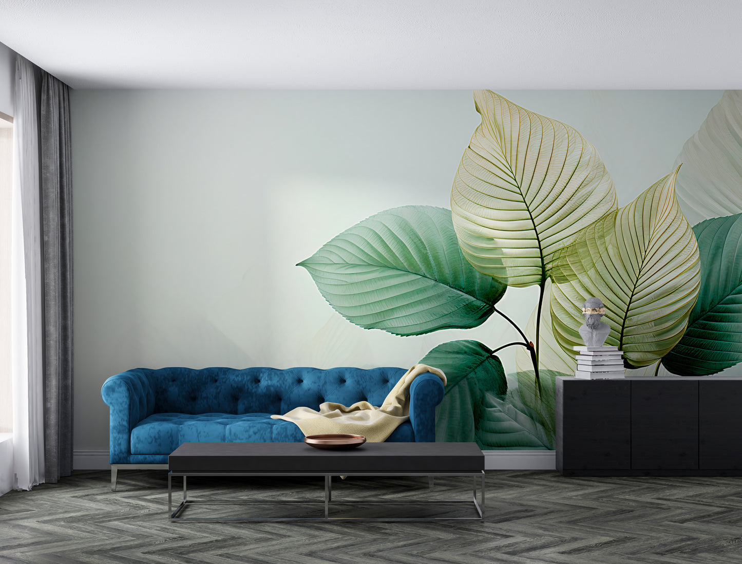 Elegant Gold Leaf Wallpaper for Interior Design