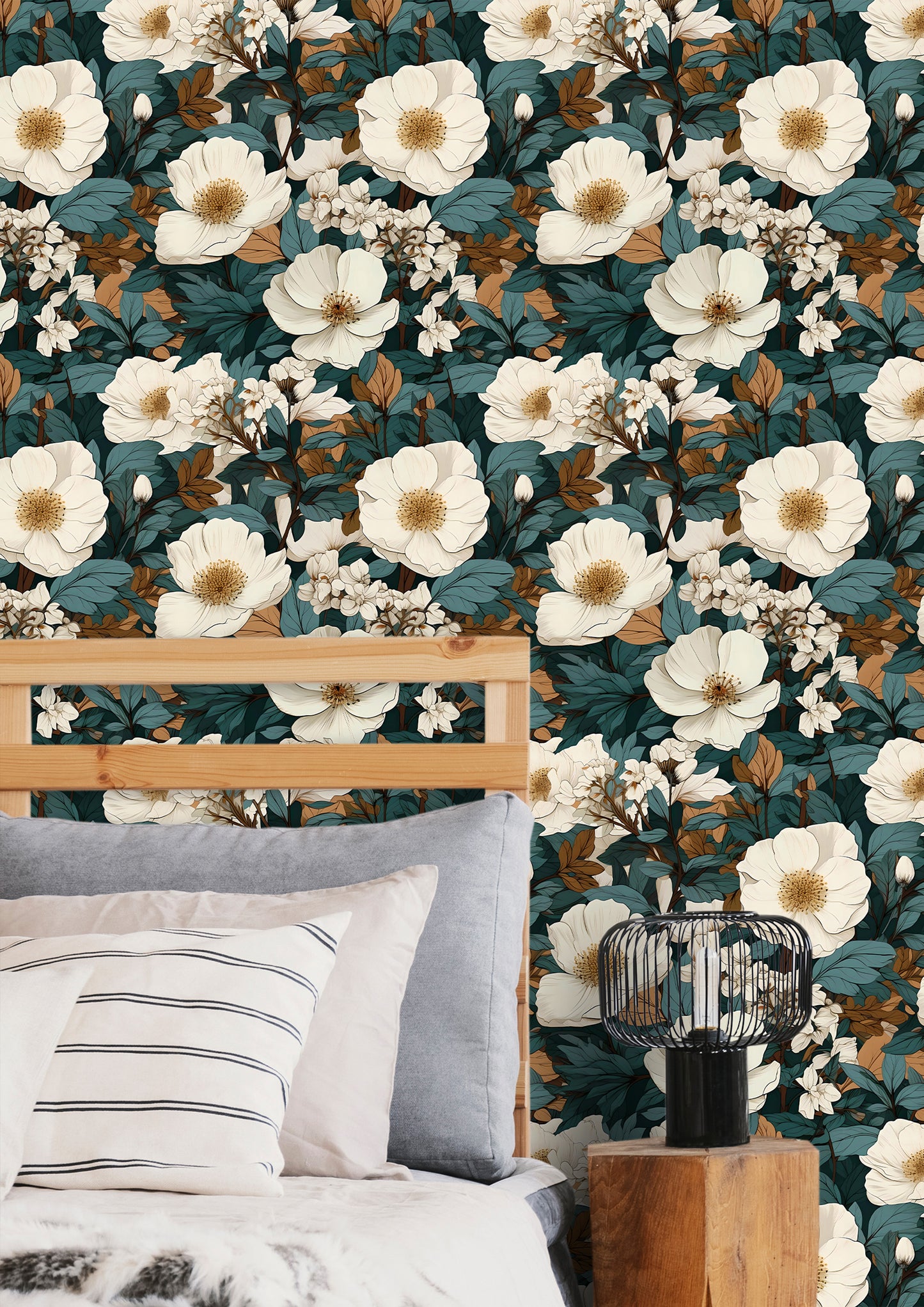 Elegant Ranunculus Floral Pattern for Walls