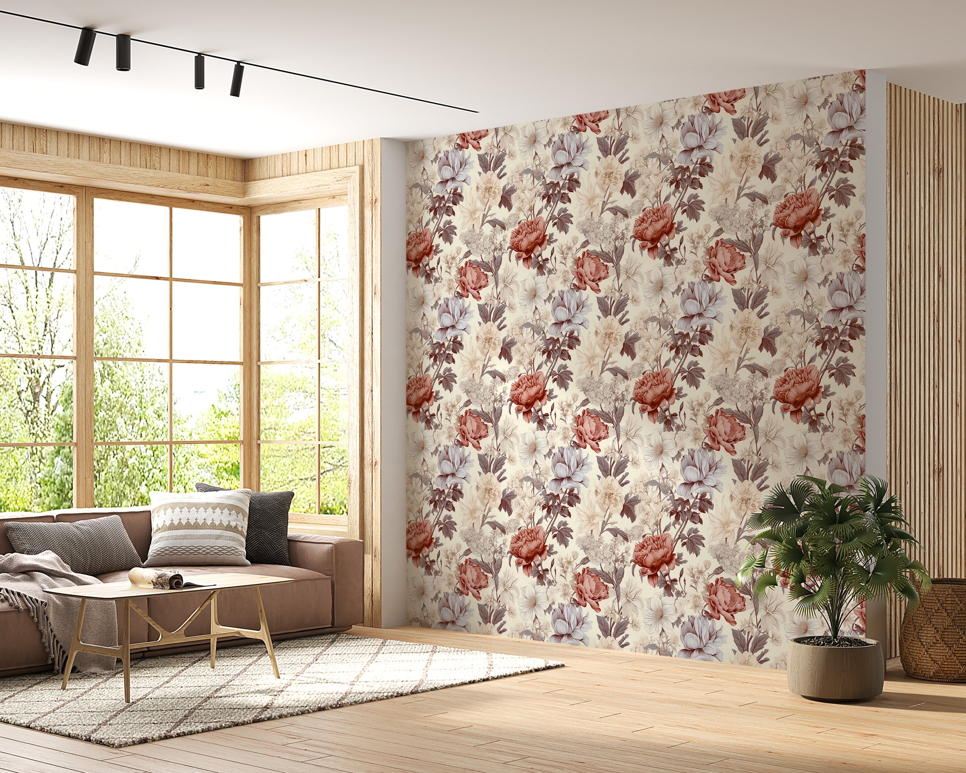 Vintage Inspired Botanic Wall Covering