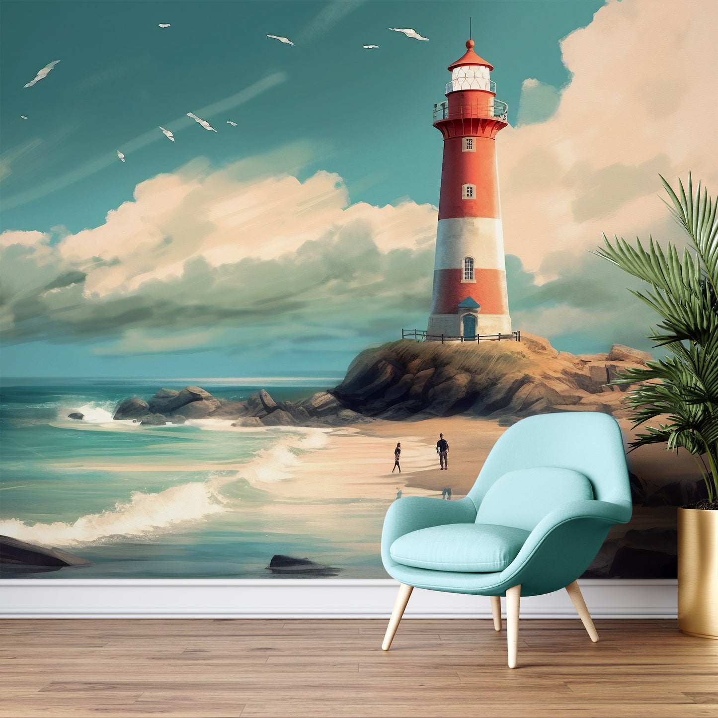 Serene Watercolor Nautical Wall Art for Tranquil Ambiance