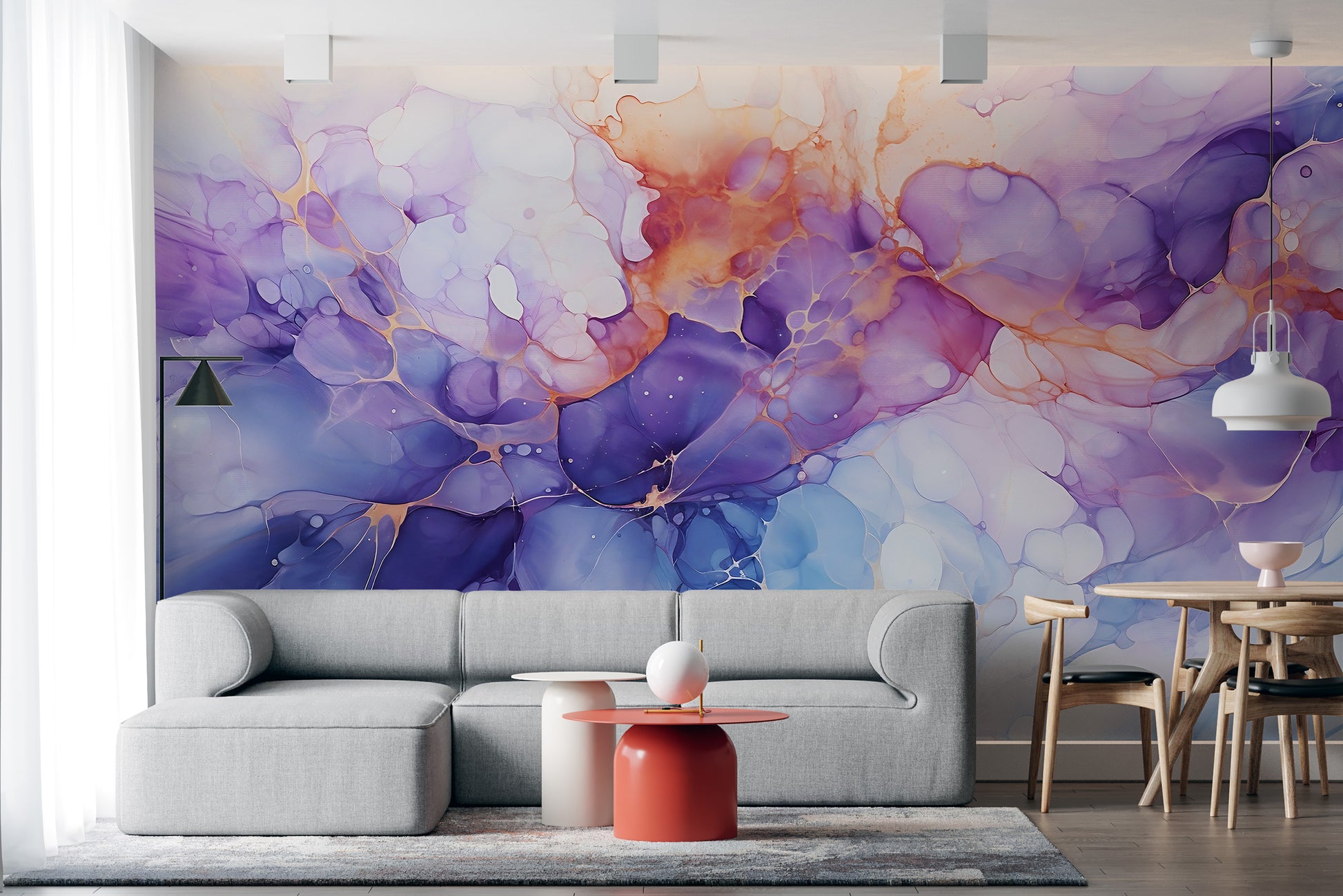 Renter Friendly Wall Mural for Convenient Room Transformation