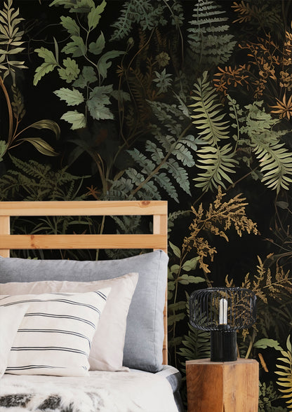 Botanic Living Room Wallpaper - Nature-Inspired Decoration