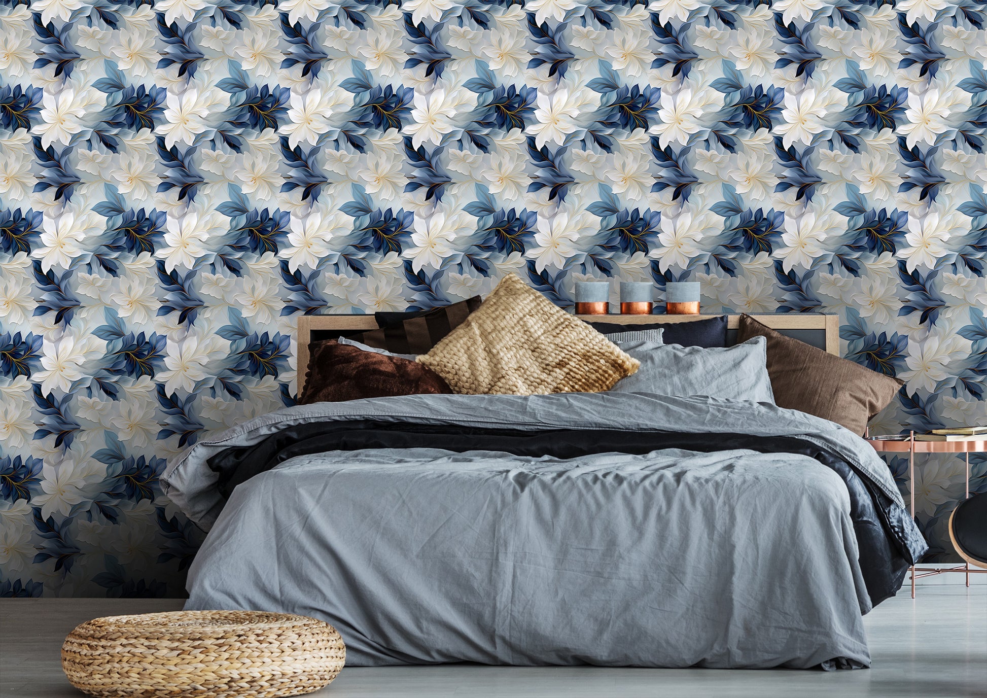 Bright and Cheerful Floral Pattern Wallpaper