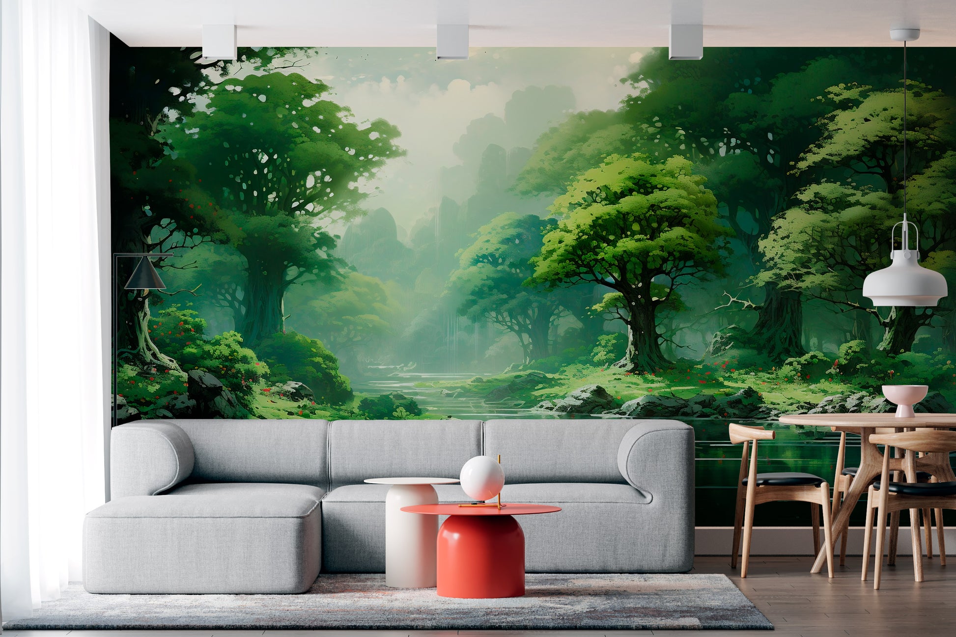 Relaxing Watercolor Trees Wall Decor