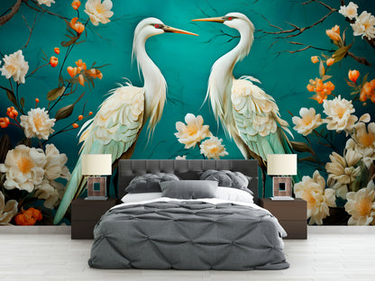 Vintage-Inspired Birds Wallpaper for a Charming Wall Decor