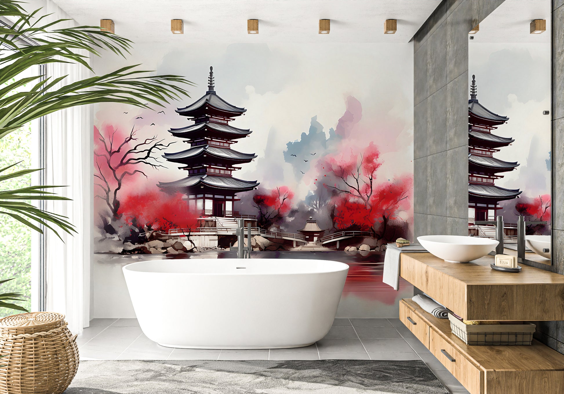 Elegant Peel and Stick Asian Wallpaper