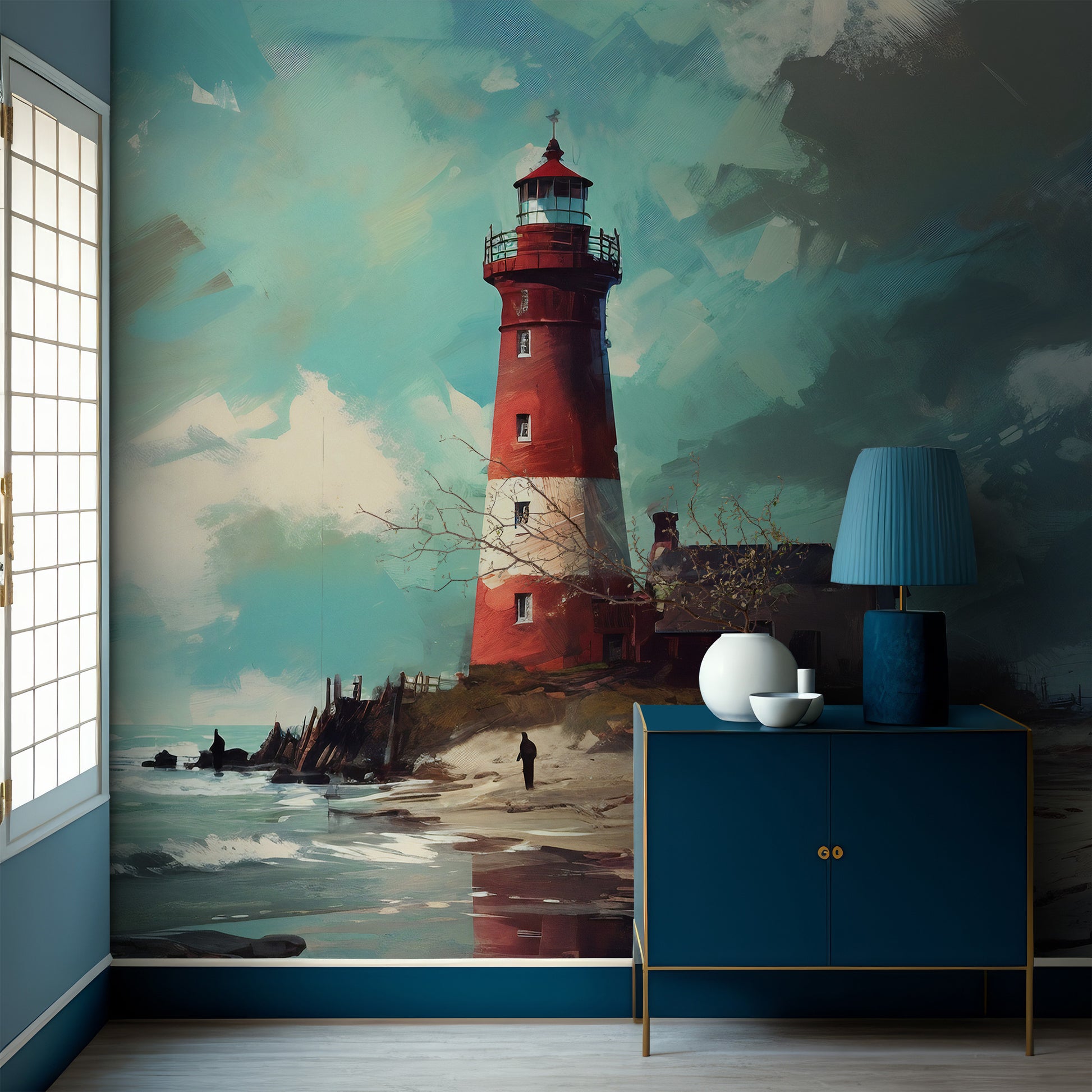 Self-Adhesive Lighthouse Wall Decor for Easy and Quick Application