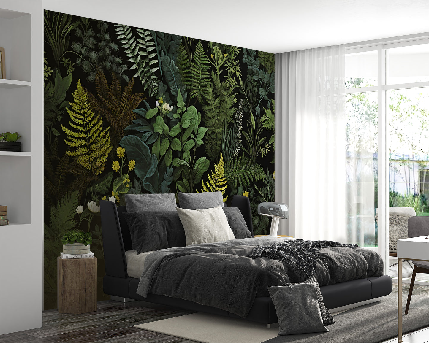 Captivating Dark Peel and Stick Wallpaper - Nature-Inspired Design