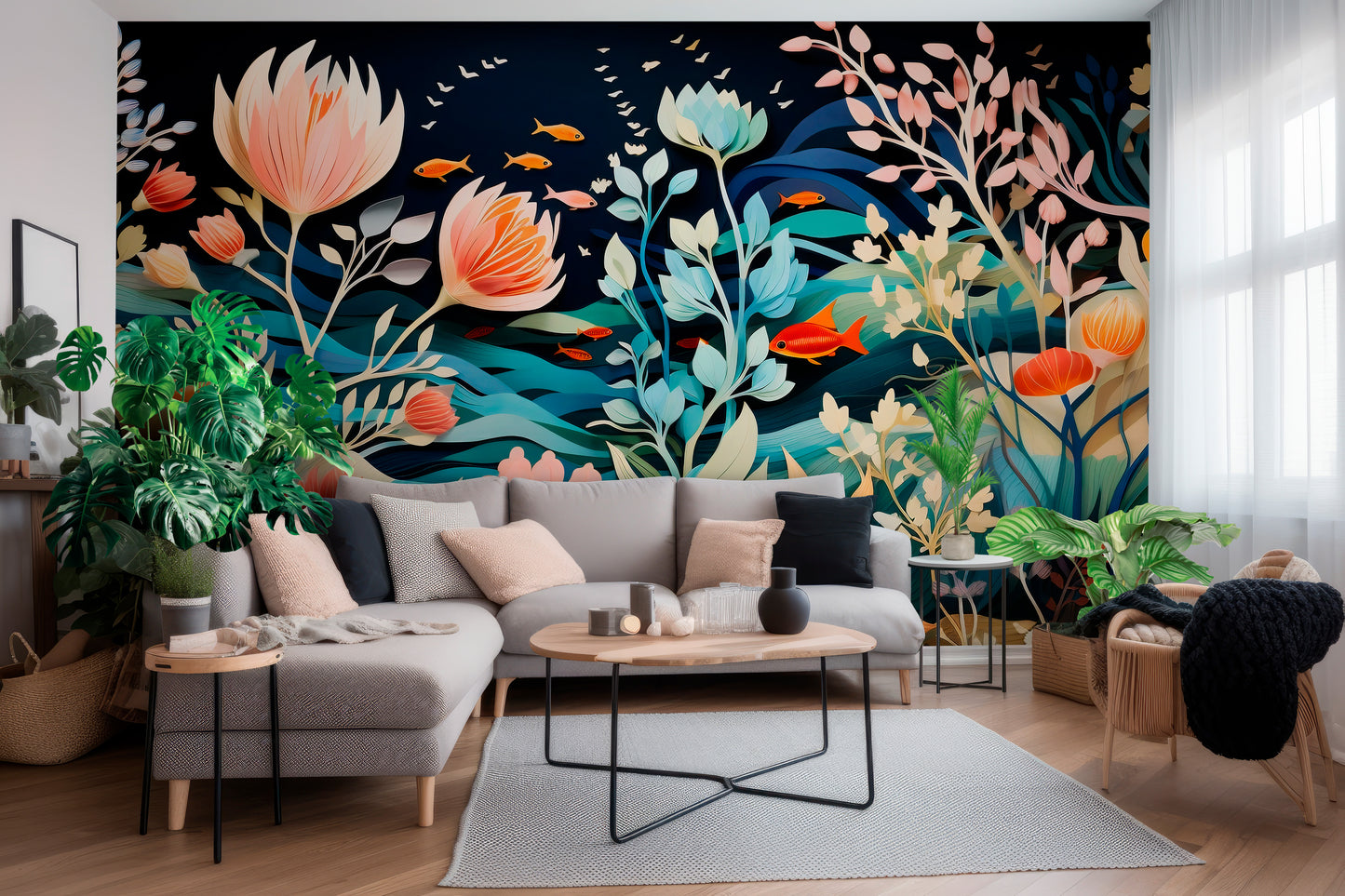Artistic Botanical Wallpaper