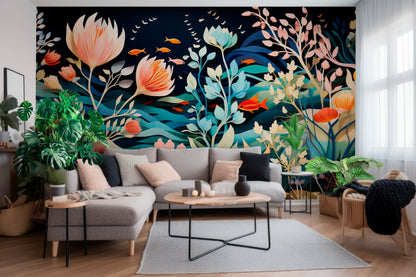 Artistic Botanical Wallpaper