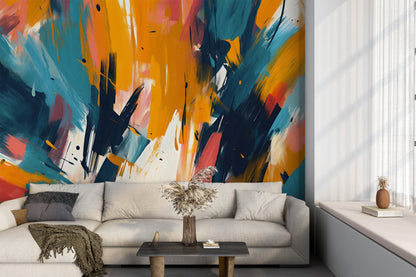 Renter-friendly abstract wall art