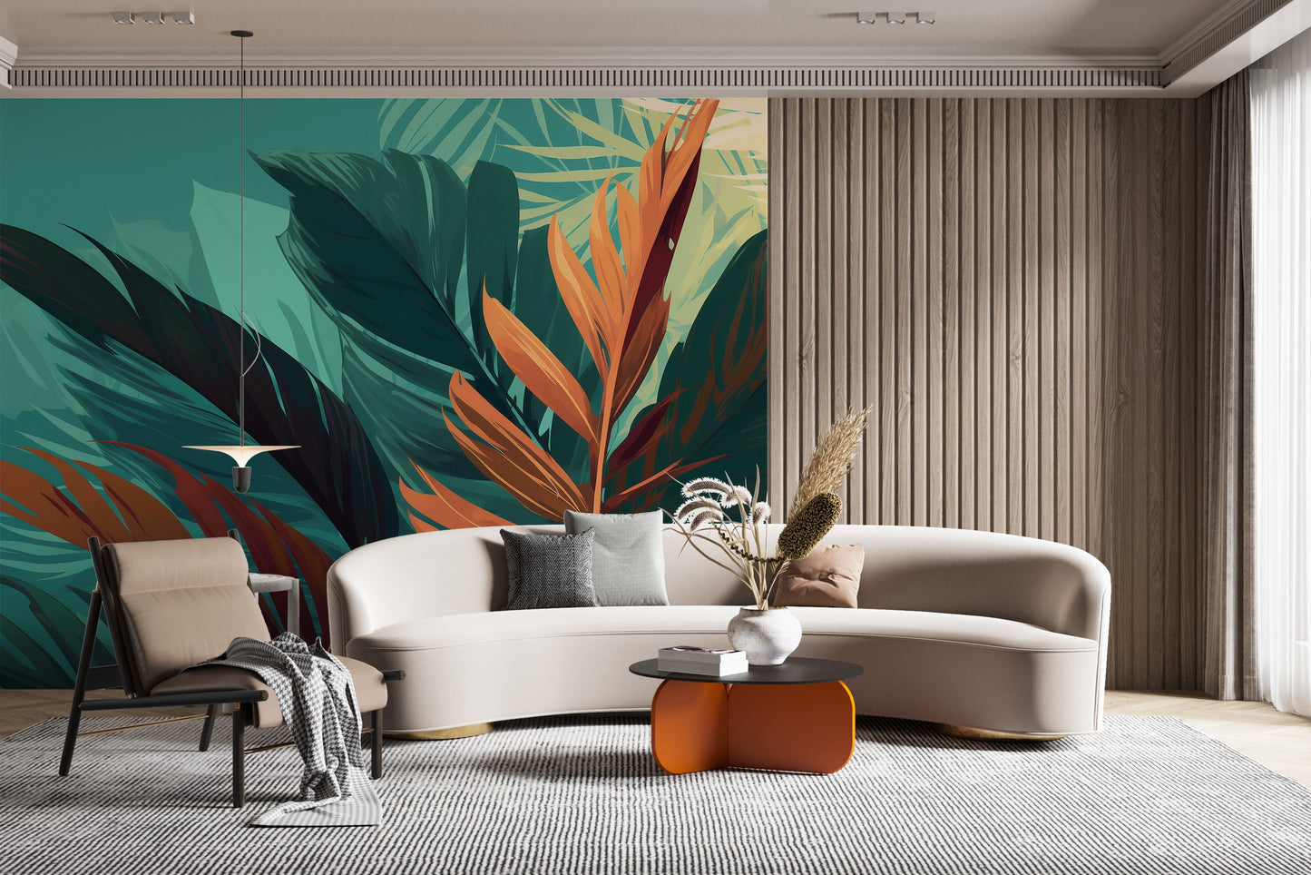 Tropical Leaves Wallpaper | Botanical Wallpapers by Miami Walls and Decor | Peel & Stick Wallpaper, Removable and Renter Friendly