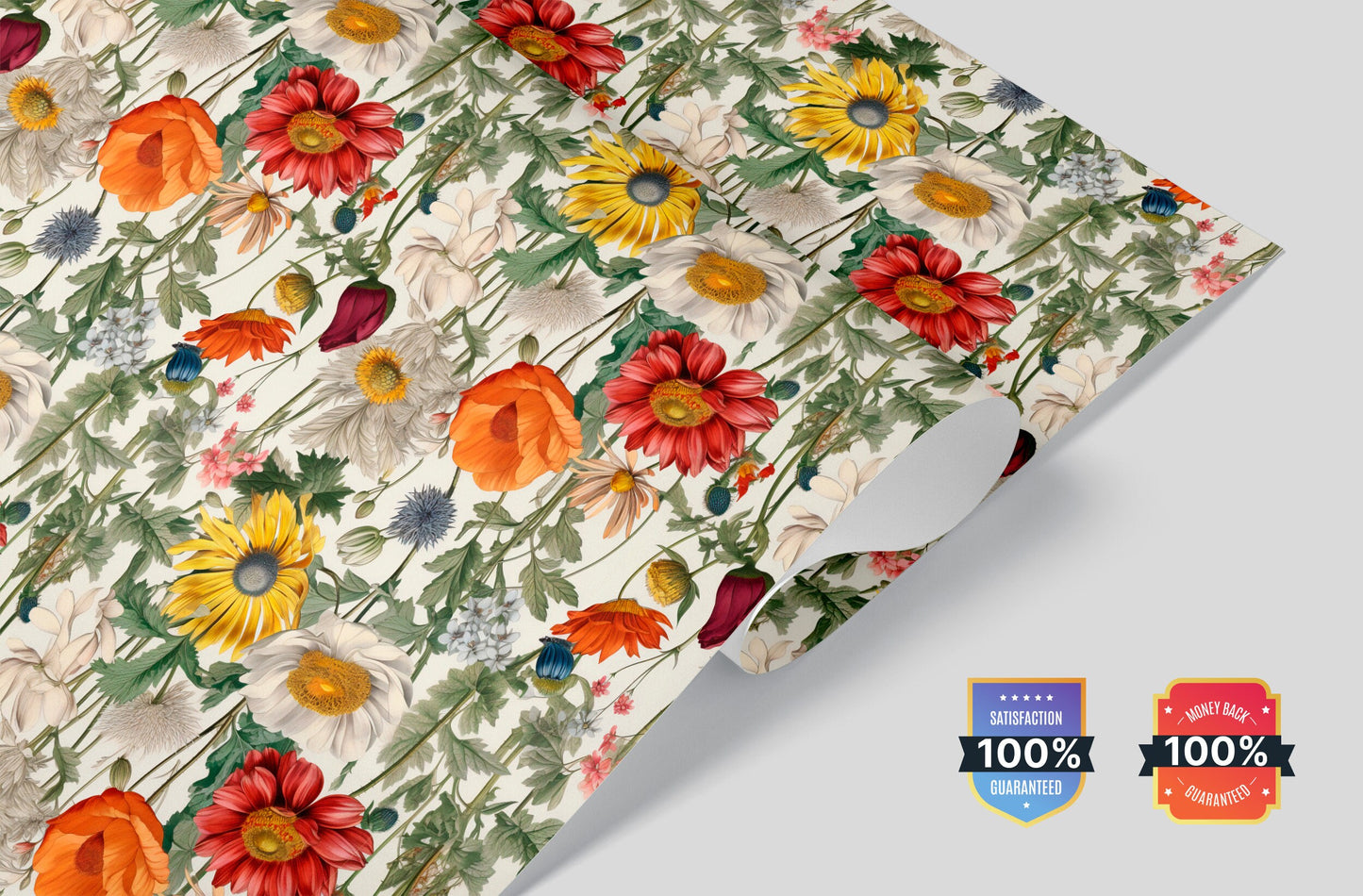 Summer Floral Wallpaper | Field Flowers by Miami Walls and Decor | Peel & Stick Wallpapers, Removable and Renter Friendly