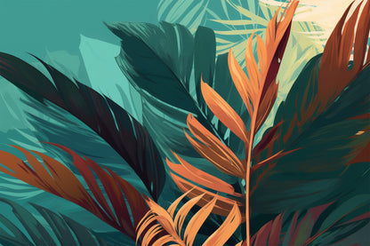 Tropical Leaves Wallpaper | Botanical Wallpapers by Miami Walls and Decor | Peel & Stick Wallpaper, Removable and Renter Friendly