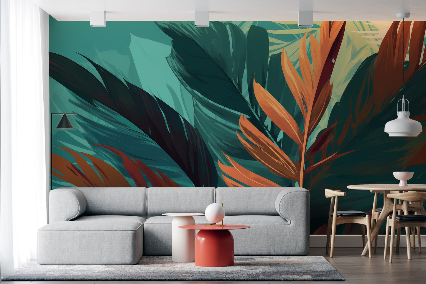 Tropical Leaves Wallpaper | Botanical Wallpapers by Miami Walls and Decor | Peel & Stick Wallpaper, Removable and Renter Friendly