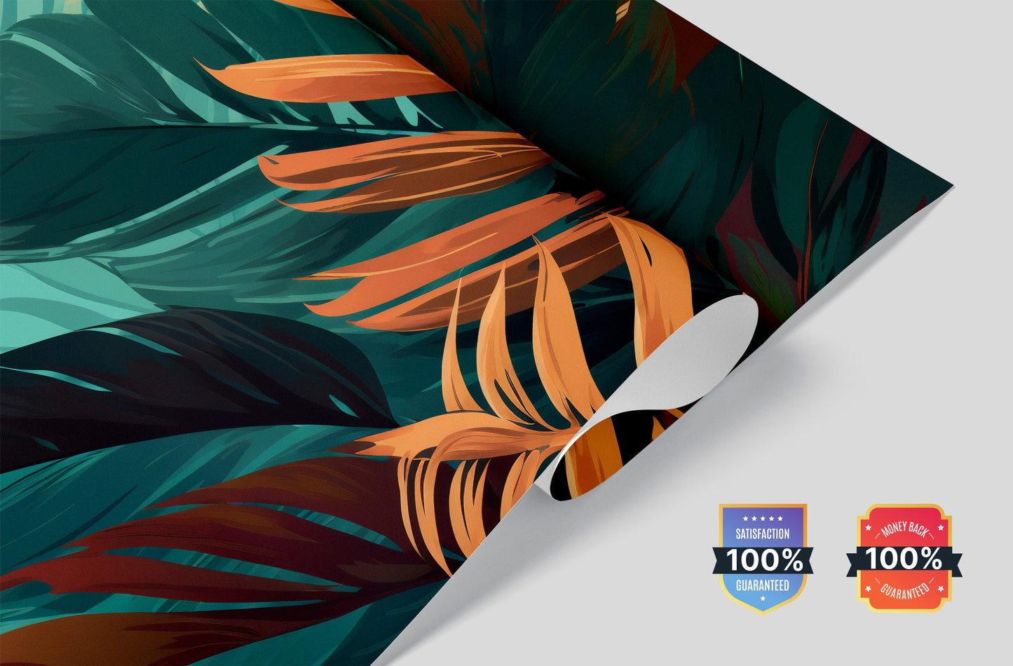 Tropical Leaves Wallpaper | Botanical Wallpapers by Miami Walls and Decor | Peel & Stick Wallpaper, Removable and Renter Friendly